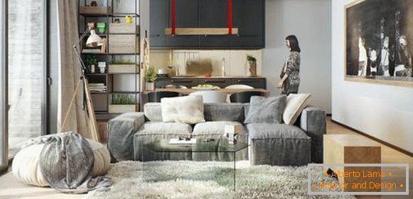 Skandinávský styl v interiéru bytu - fotografie skutečných domů