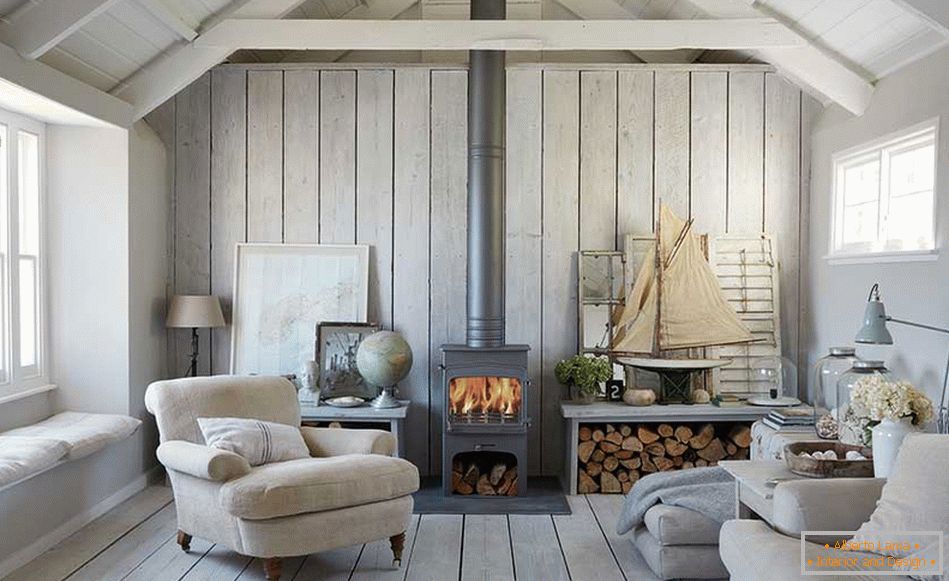 Skandinávský styl v interiéru venkovského domu