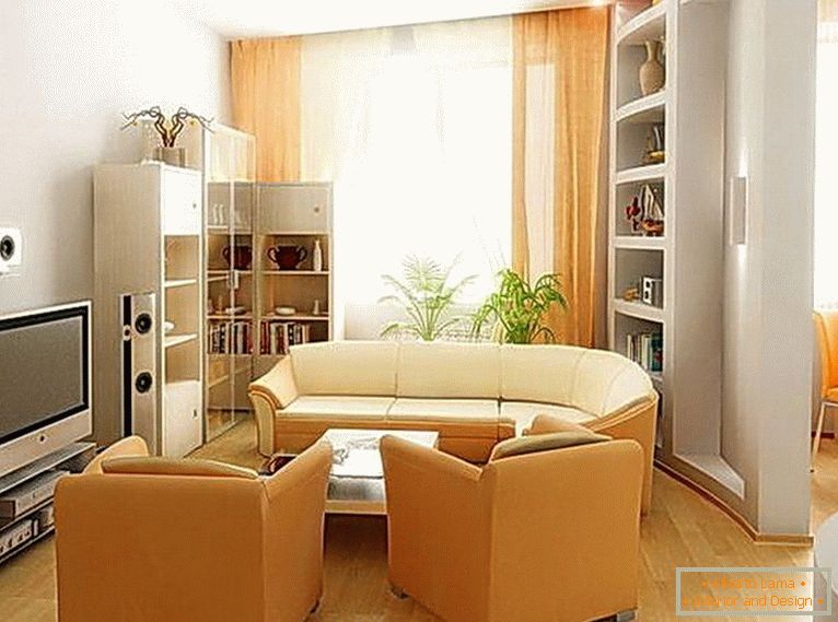 Interiér světlé obývacího pokoje