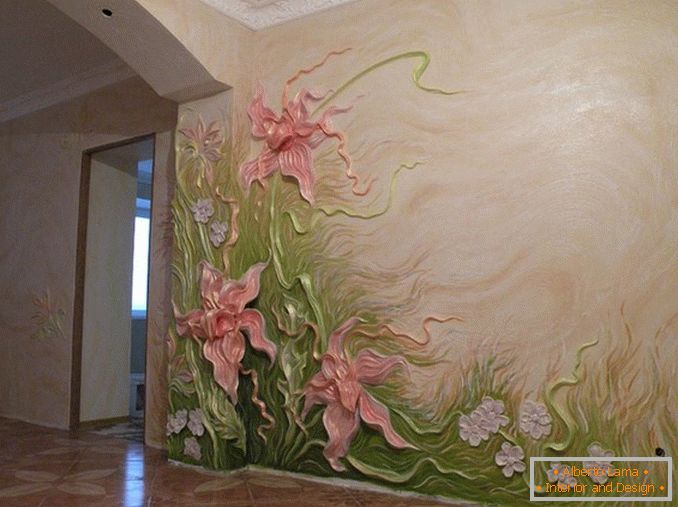 Dekorační stěny s dekorativní omítkou fotografie 1