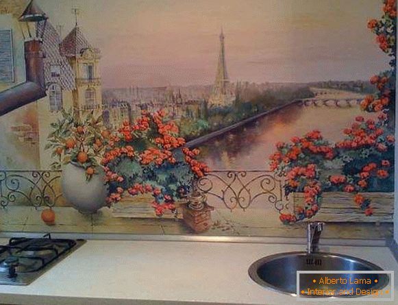 kuchyňská nástěnná malba, foto 64