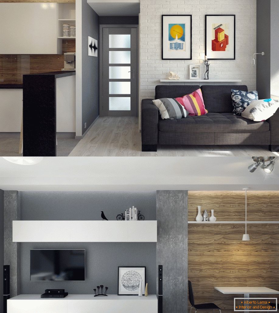 Moderní interiér malého bytu