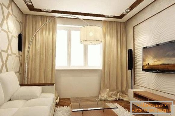 Interiér obývacího pokoje v elegantních a luxusních barvách