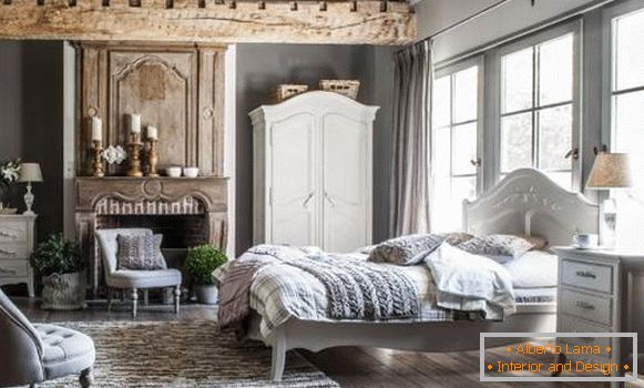 Návrh ložnice ve stylu Provence - фото с идеями декора