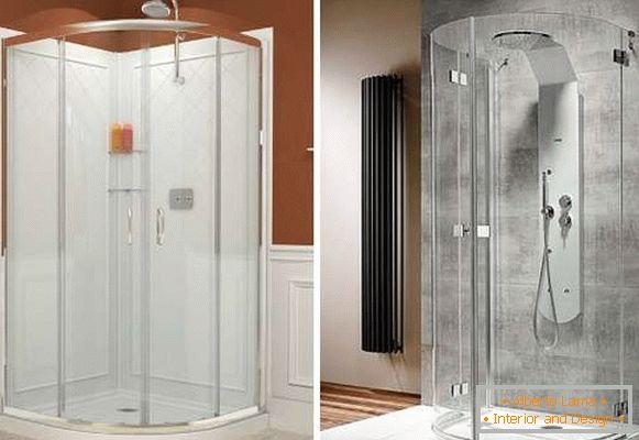 Radiální úhlové posuvné dveře pro sprchové kabiny