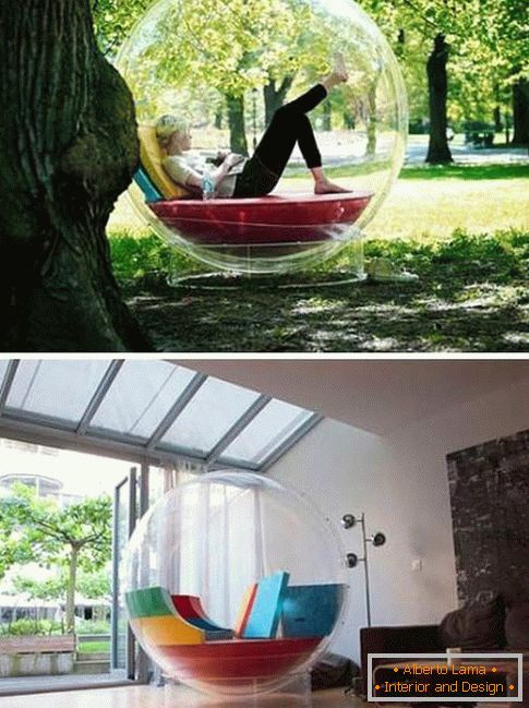 Stylové židle v podobě bubliny