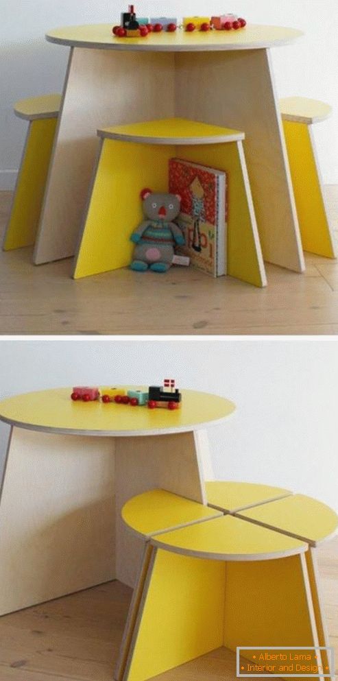 Dětský stůl z překližky vlastními rukama, фото 16