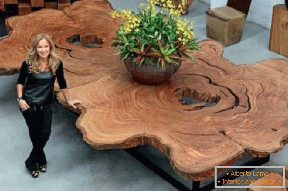 stylový podkrovní dřevěný stůl, foto 52