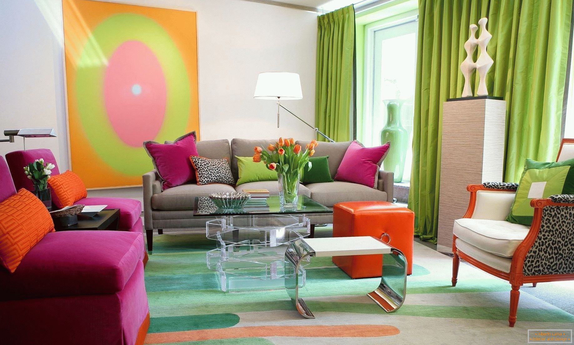 Světlé barvy v obývacím pokoji