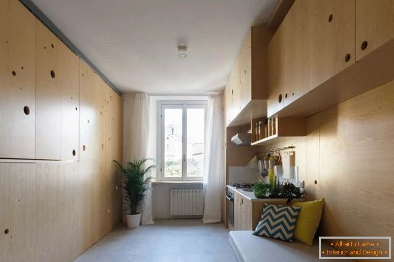 Interiér malého prostorného bytu
