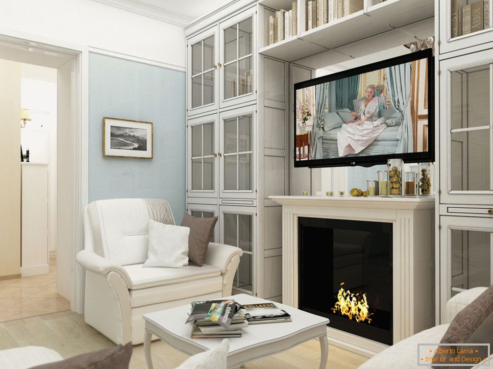 Interiér obývacího pokoje v klasickém stylu