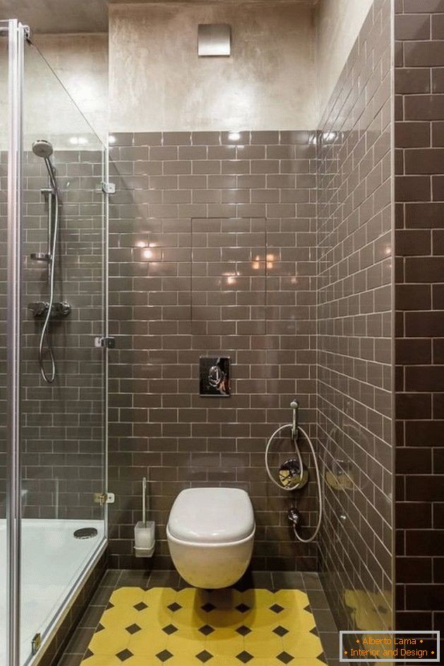 Interiér koupelny se sprchovým koutem
