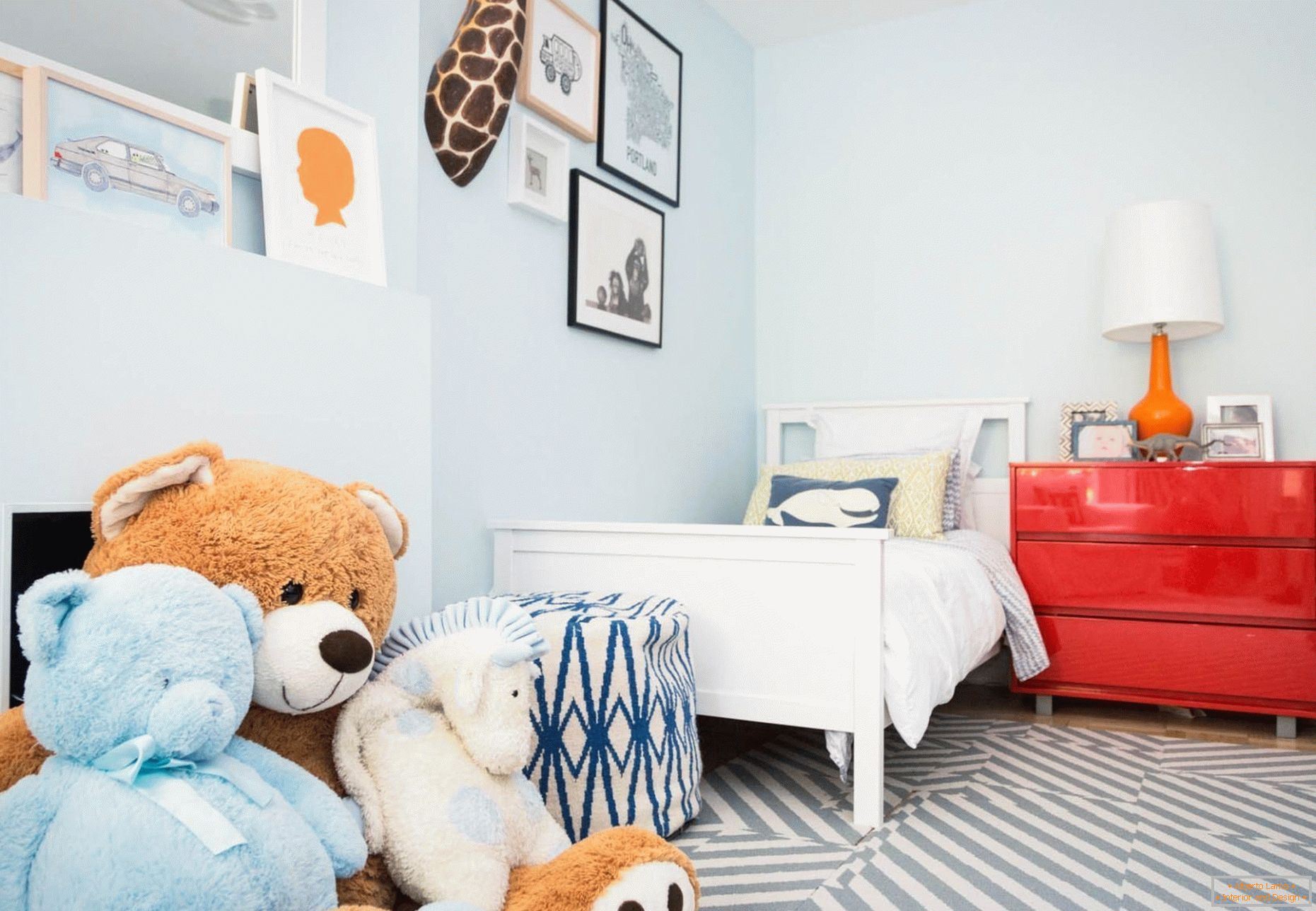 Norský styl v dekoraci ložnice pro dítě