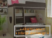 Možnosti návrhu детской комнаты с двухъярусной кроватью