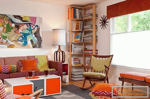 Vyzdobte obývací pokoj v retro stylu