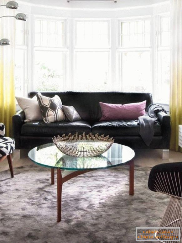 Záclony ombre pro moderní obývací pokoj
