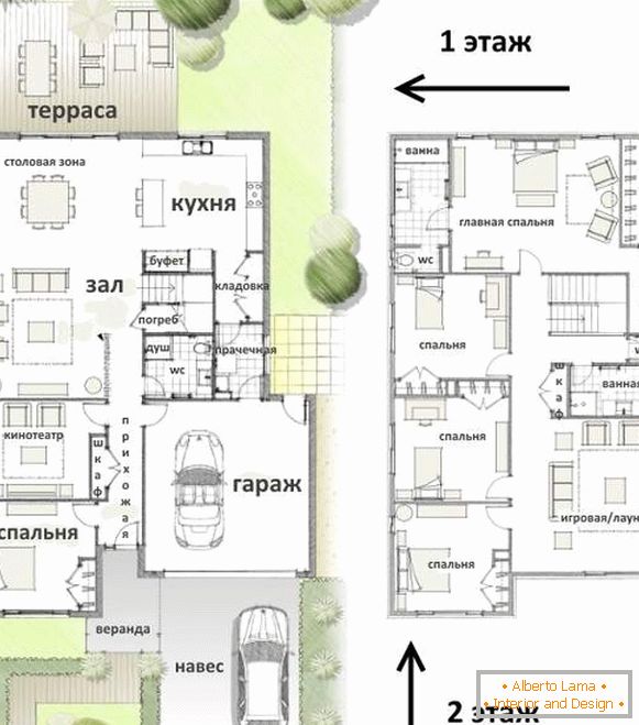 Jak vytvořit druhé patro v soukromém domě - projekt pro 4 ložnice a dětské hřiště