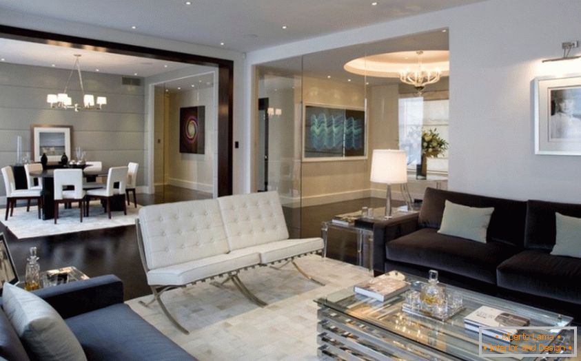 Moderní design luxusního obývacího pokoje