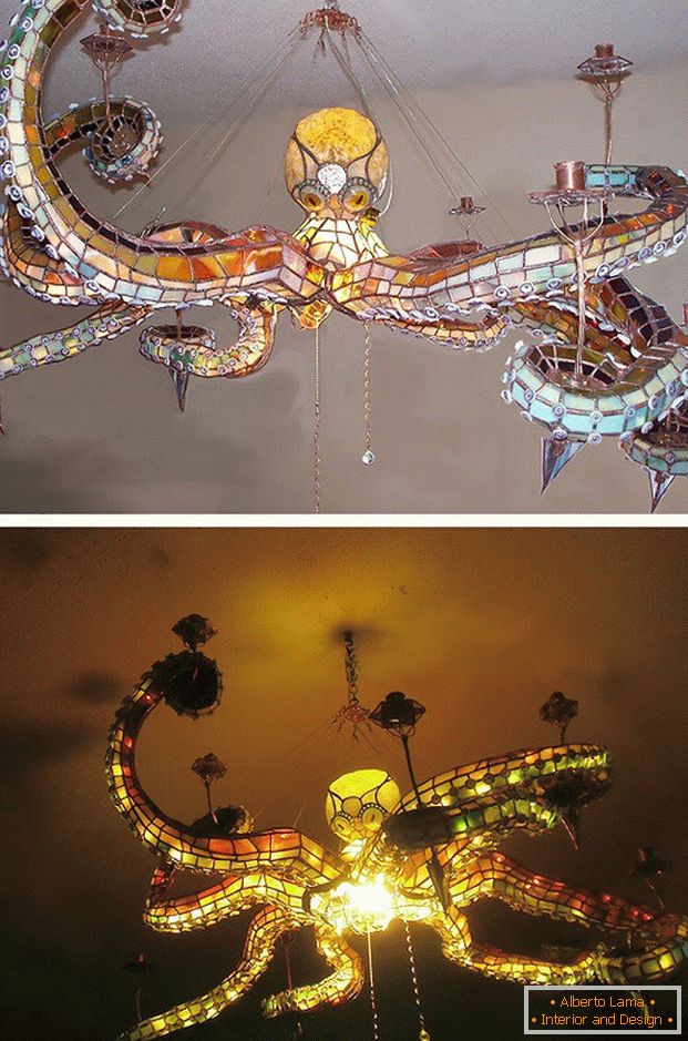 Lampa ve tvaru chobotnice