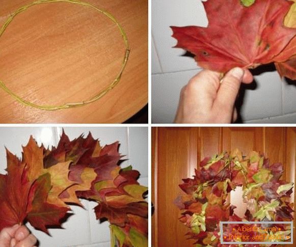 Maple věnec z podzimních listů - výuka fotografie