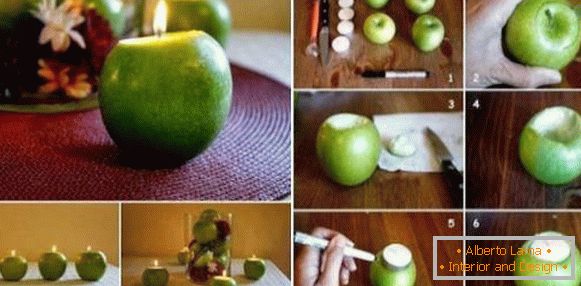 Svíčky z jablek