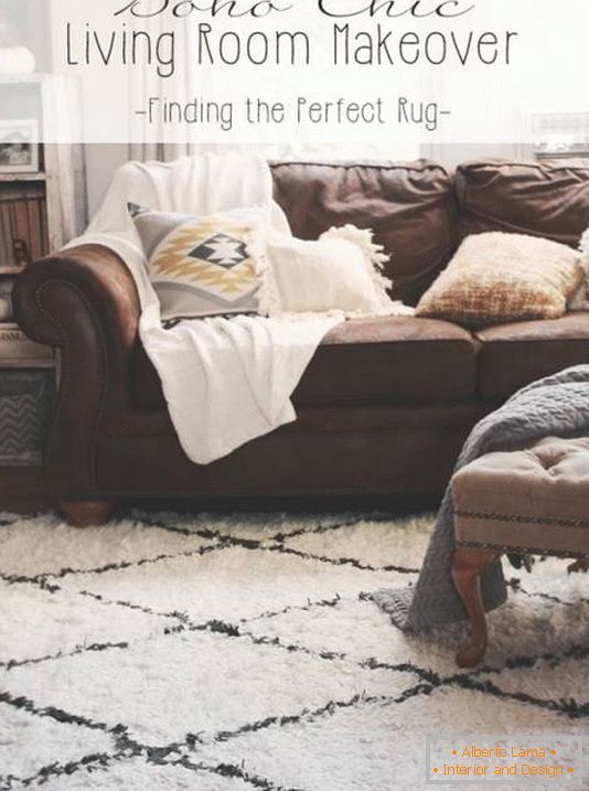 Stylový koberec pro obývací pokoj
