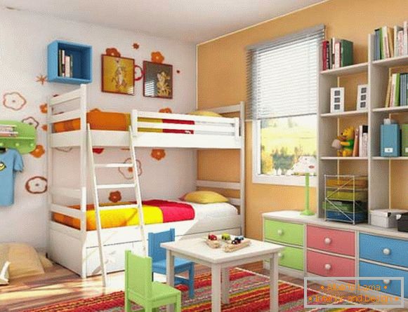 Světlý barevný dětský pokoj