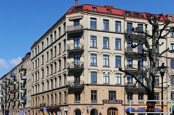 Dům s malými apartmány ve Švédsku