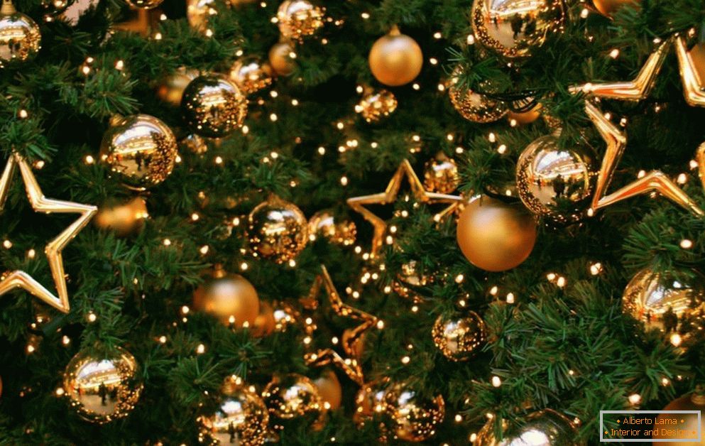 Dekorace pokoje a vánočního stromku pro nový rok