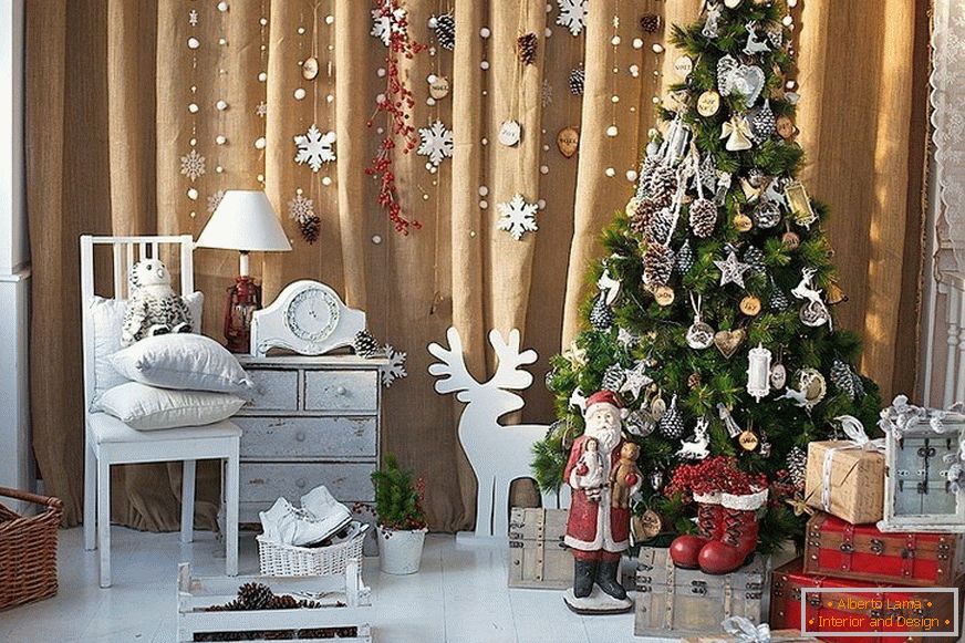 Vánoční dekorace interiéru