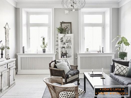 Klasický design bytu ve skandinávském stylu