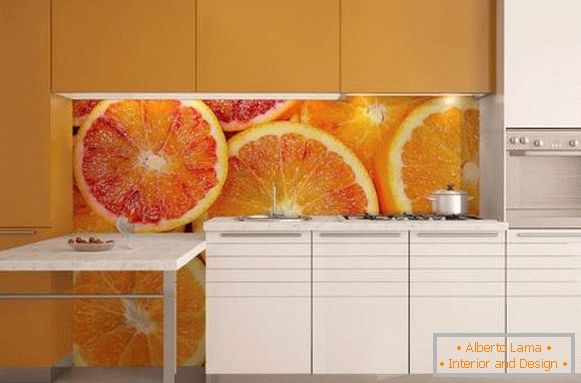 Tapety v interiéru kuchyně - design s ovocem