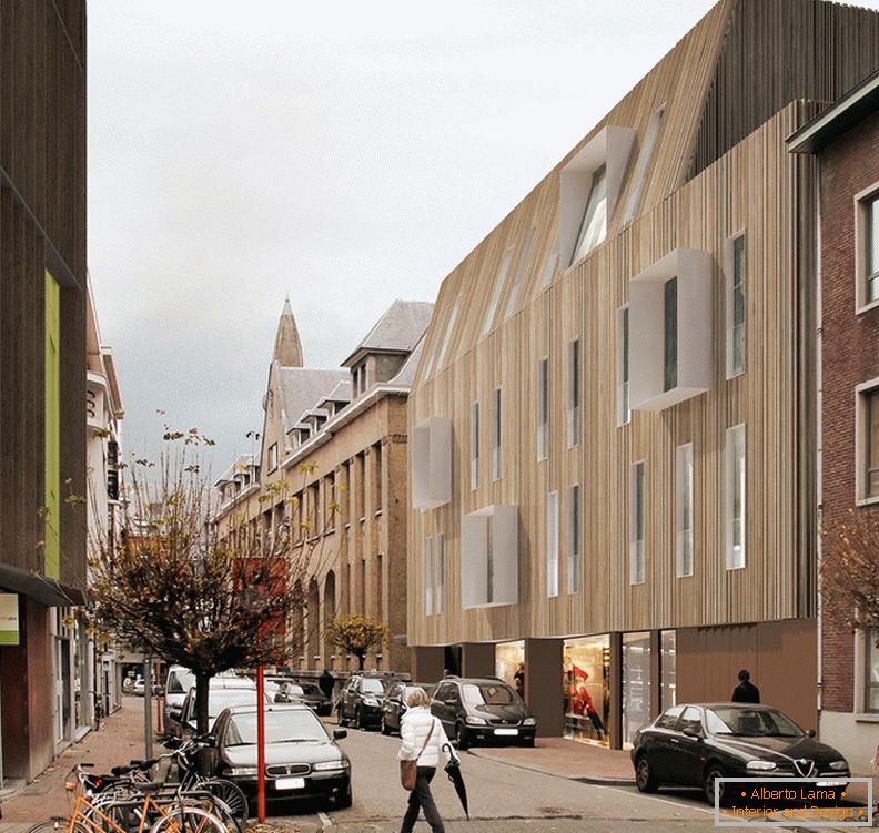 A2o Architecten, renovace fasády veřejné budovy v Belgii