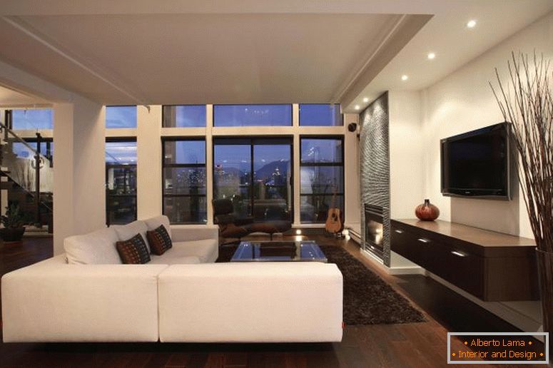 Interiér luxusního obývacího pokoje