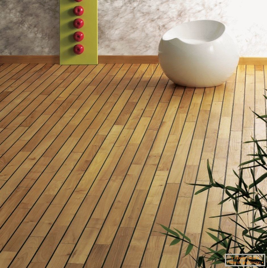 Bambusové podlahy v místnosti