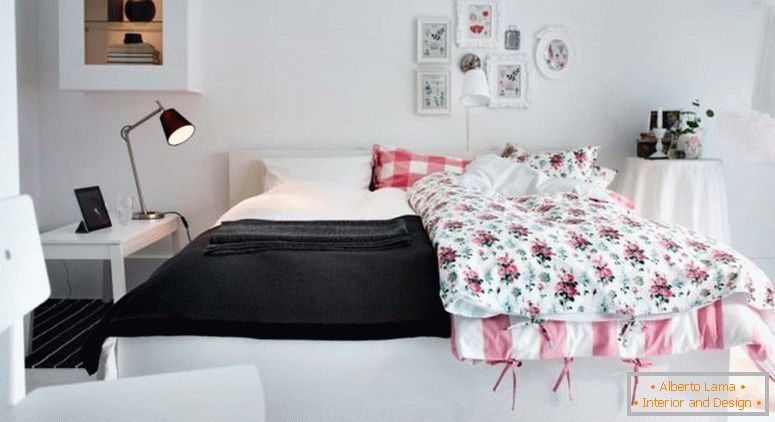 růžovo-bílý-design-ložnice