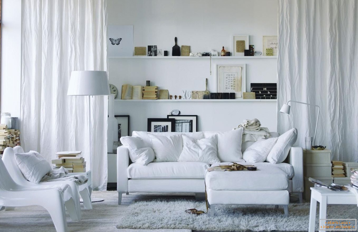 Obývací pokoj в белом цвете
