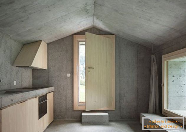 Betonový dům v minimalistickém stylu