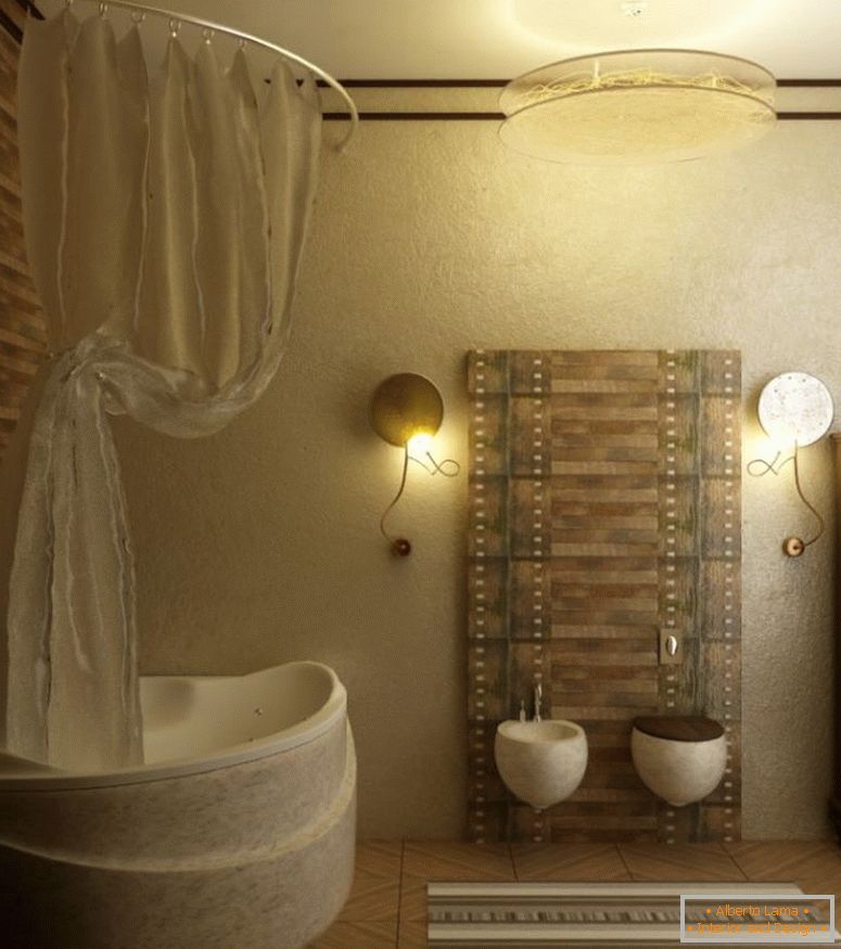 koupelnové nápady s podlahovými dlaždicemi a jedinečné vany tvaru také záclonové a záclonové toalety také nástěnné lampy skříňové skříně a také závěsné svítidla okouzlující malé, koupelna-design-plány-840x949
