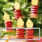 Svíčky na vánoční strom papír