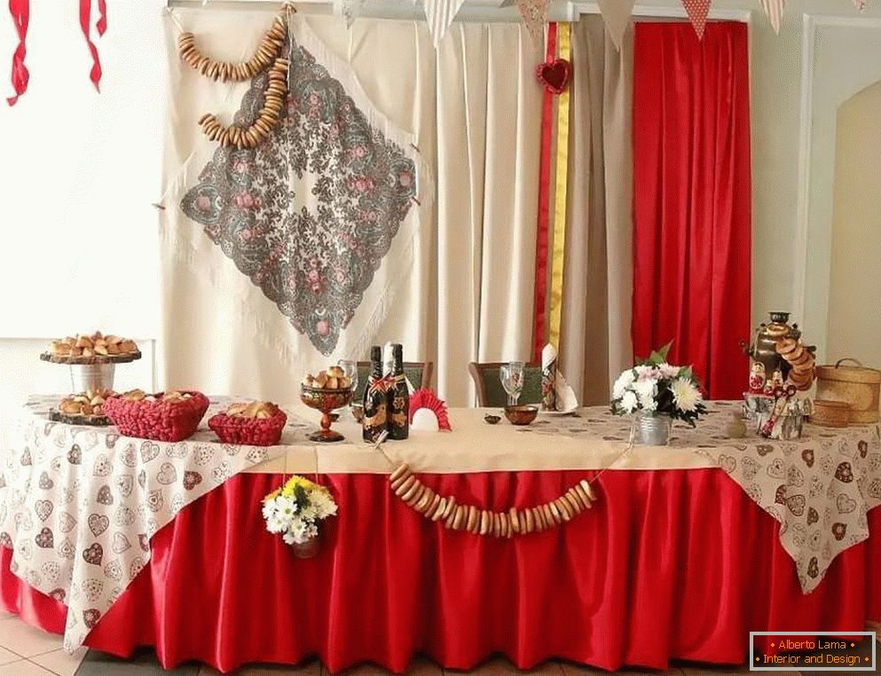 Registrace svatební hostiny v ruském stylu