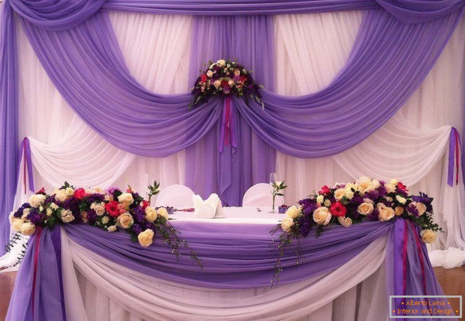 Dekorace svatební hostiny s textilem