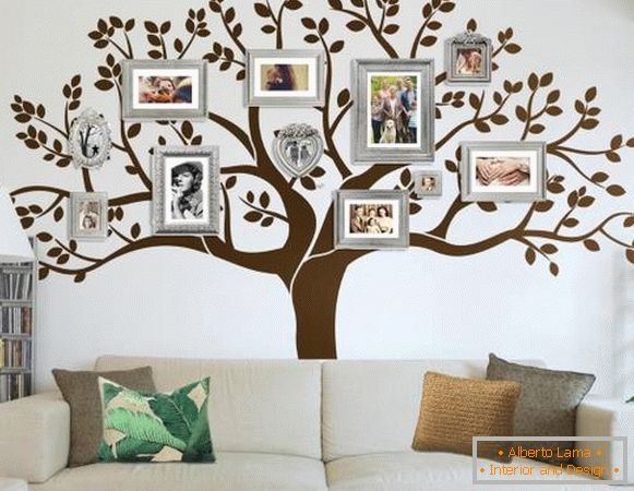 Rodinný strom - samolepky na zdobení stěn