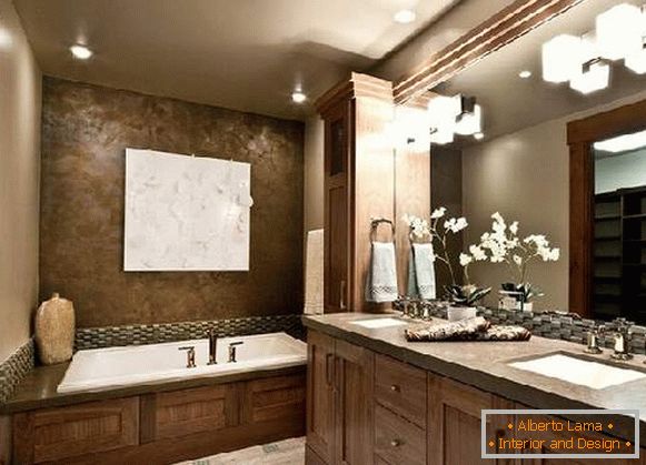 design velké koupelny kombinované s WC, foto 21