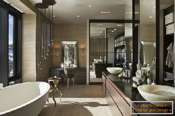 design velkých moderních koupelen, foto 44