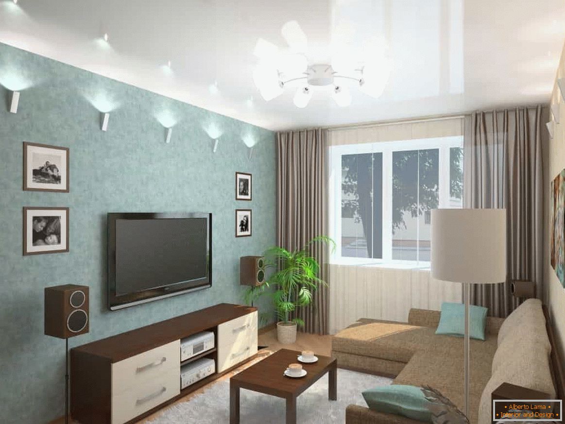 Standardní design obývacího pokoje