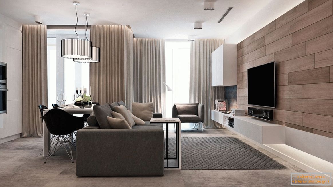 Obývací pokoj - studio v minimalistickém stylu