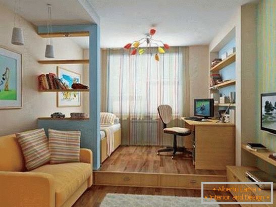 design místnosti dvoupokojového bytu, foto 10