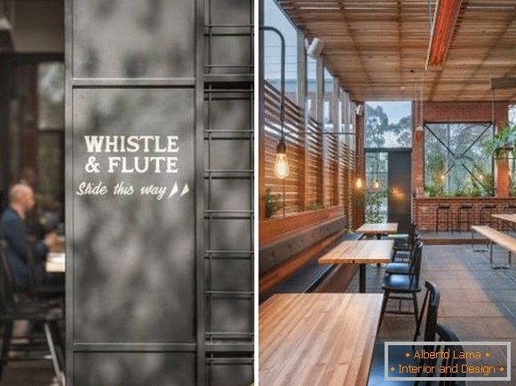 Návrh moderní kavárny Whistle Flute