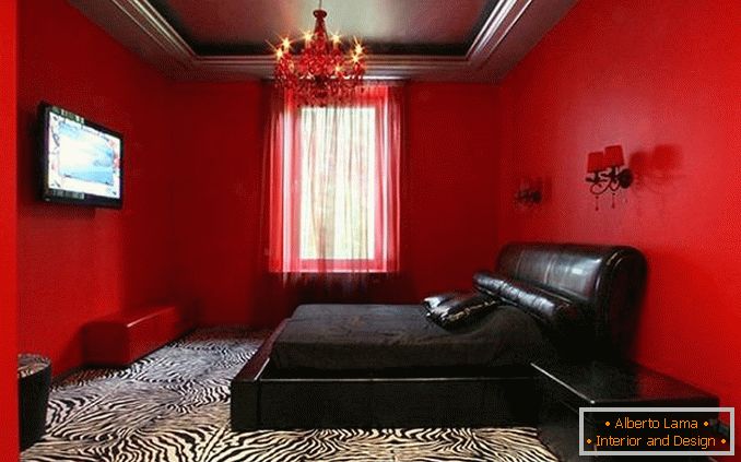 černá a červená ložnice, foto 20